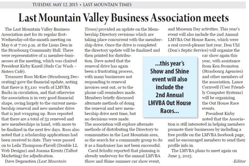 Last Mountain Valley Business Association